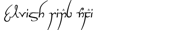 Elvish Ring NFI font preview